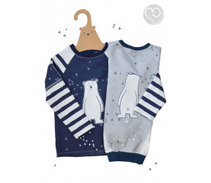 French Terry - Emmapünktchen Herr Pfeiffer Panel dunkelblau